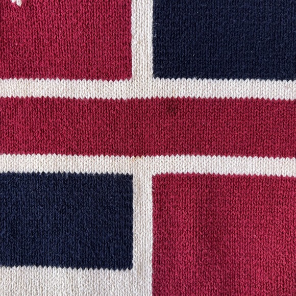 Vintage Cotton Traders Sweater Mens Extra Large Red Blue White Stars Striped 90s - Picture 3 of 7